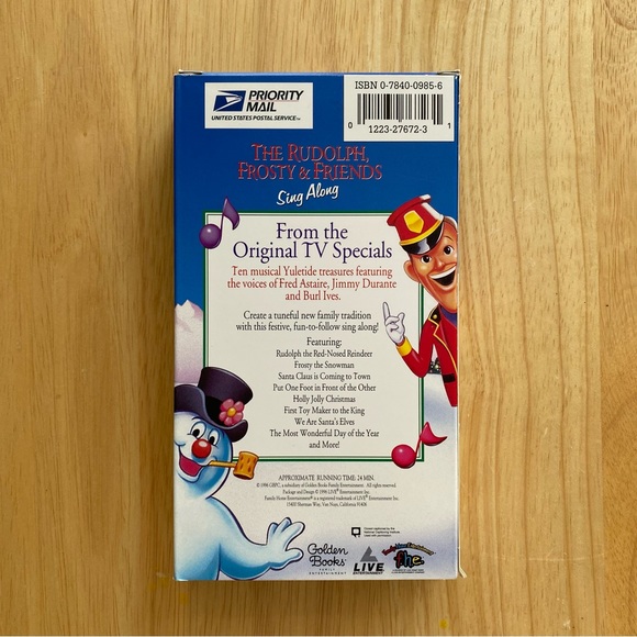 VHS Media The Rudolph Frosty Friends Sing Along Usps Vhs Tape Kids